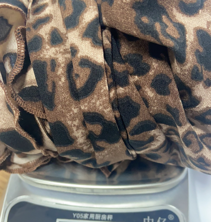 Irregular Leopard Print Lace-up Sexy Skirt with Ruffles