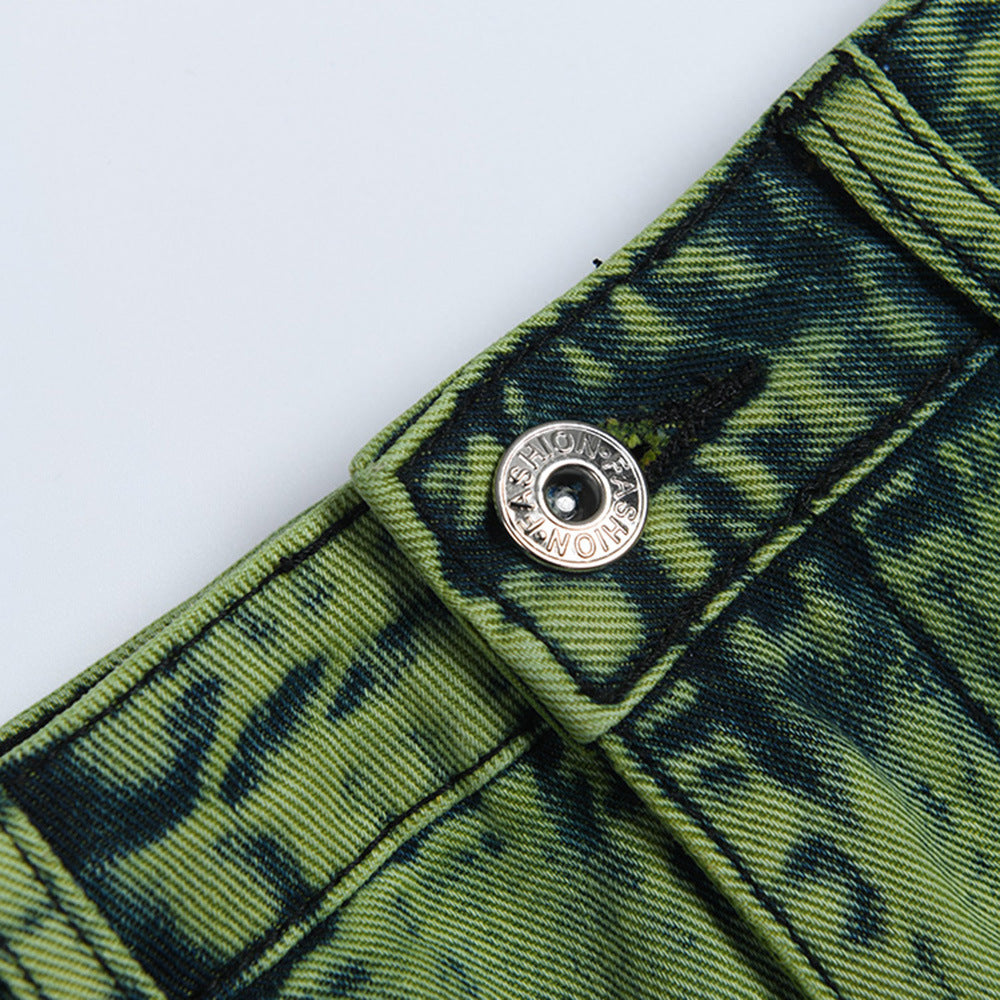 Women's Fashion Stitching Irregular Denim Skirt