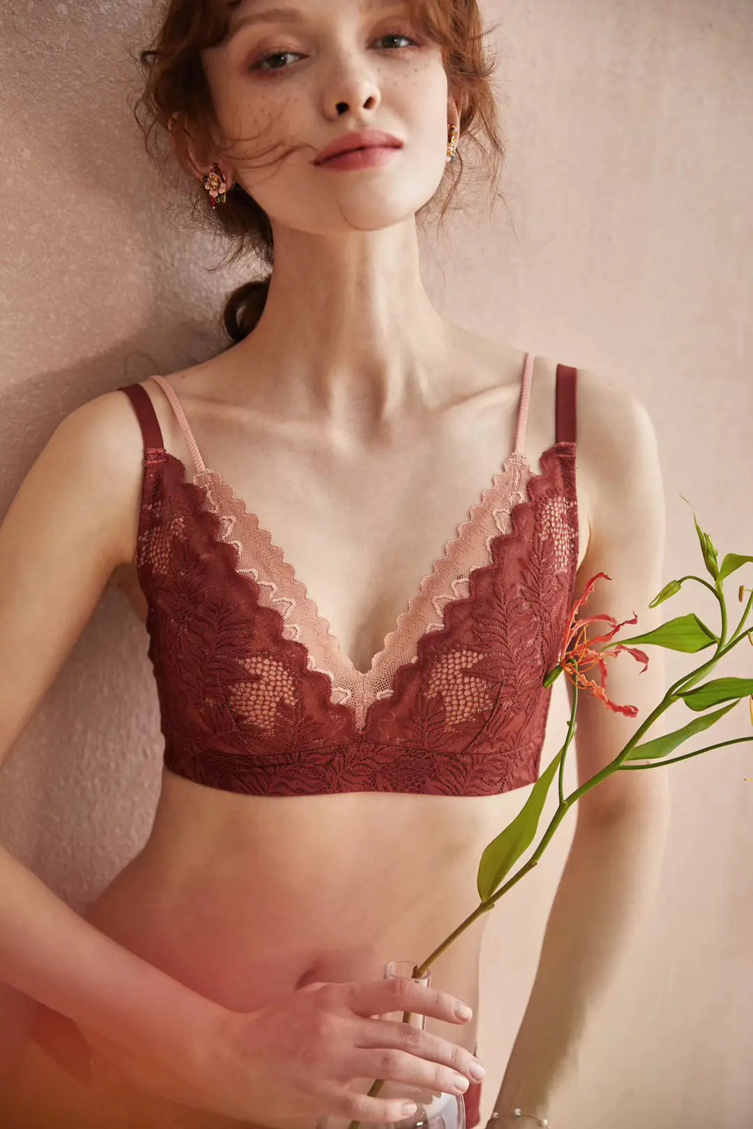 Lace Wireless Underwear Set