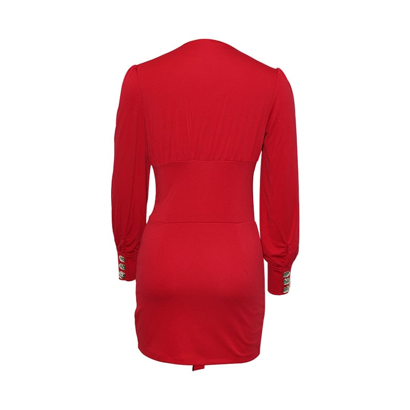 Double-Breasted Temperament Dress