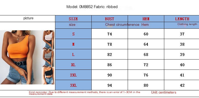 One-Shoulder Strap Crop Top