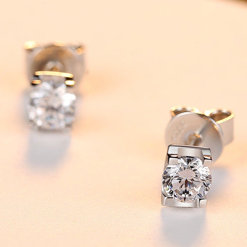 Sterling Silver Geometric Stud Earrings