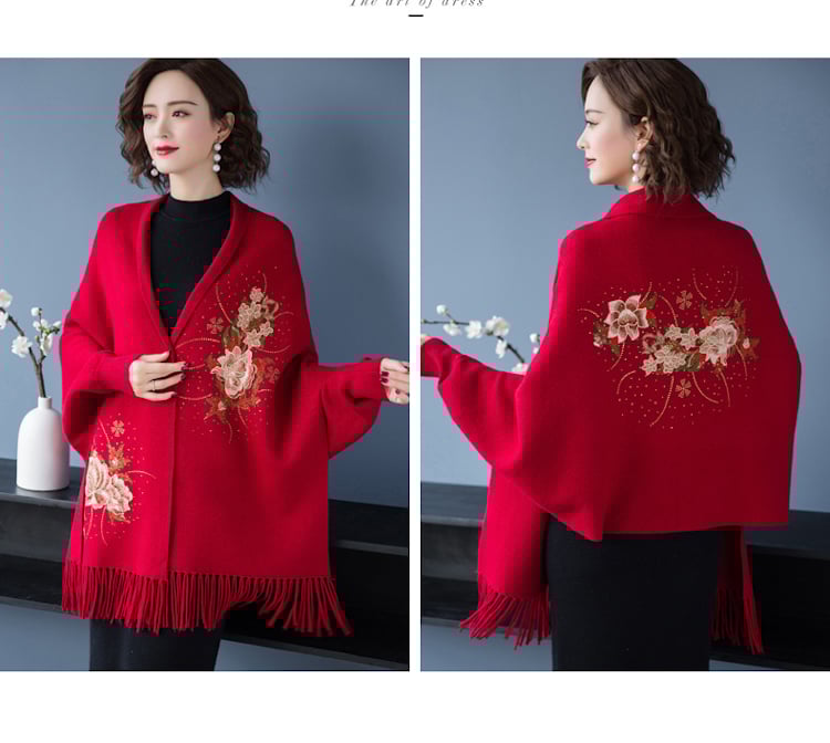 Embroidered Cape Luxury