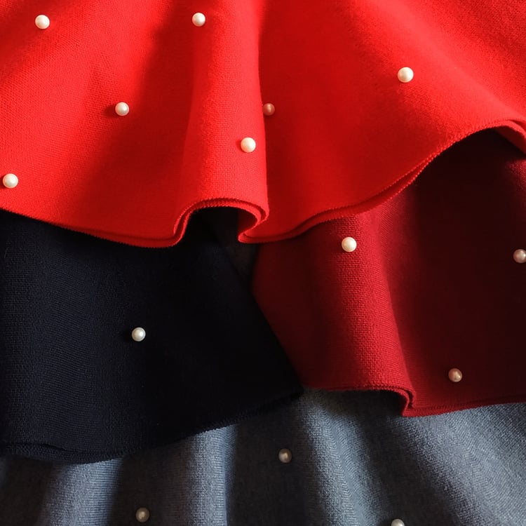 Beaded Knit Sweater Dress