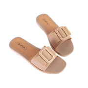 Square Buckle Comfort Slippers