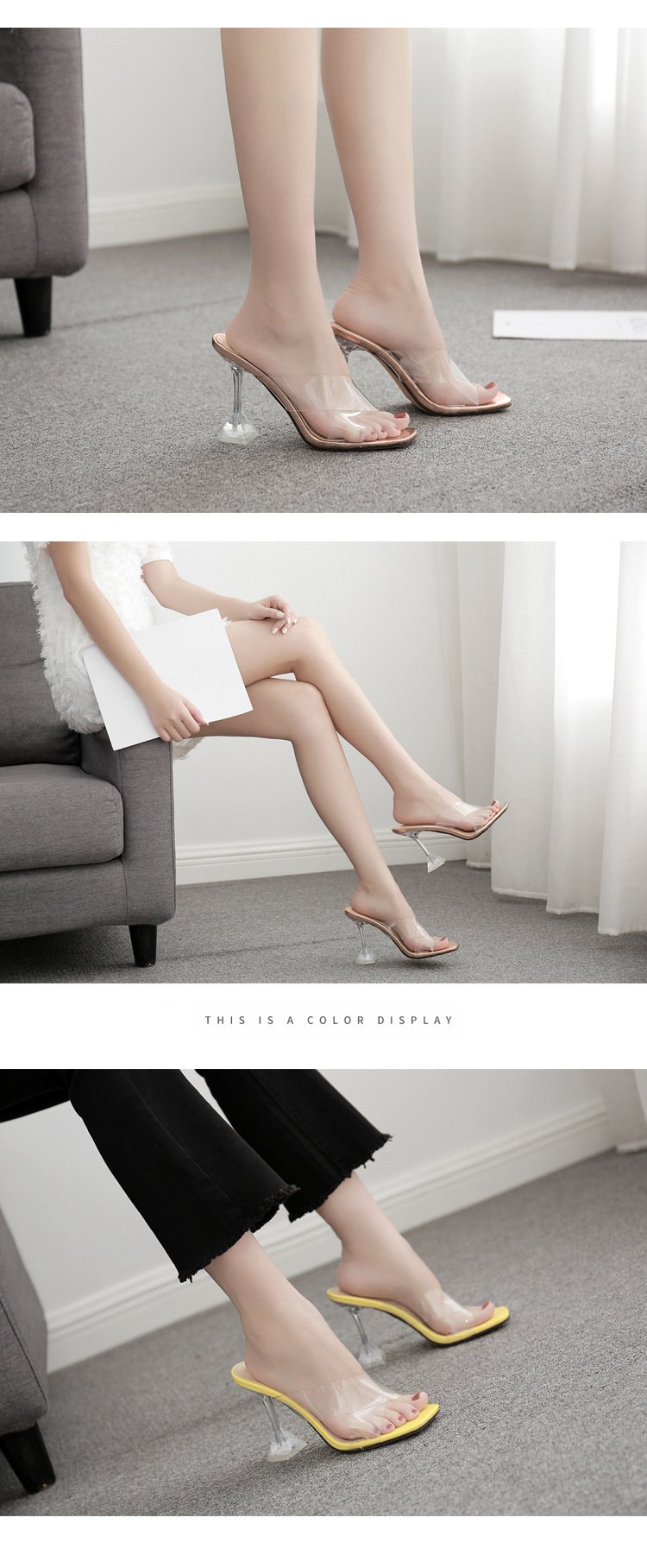 Elegant Stiletto Heel Fish Mouth Sandals