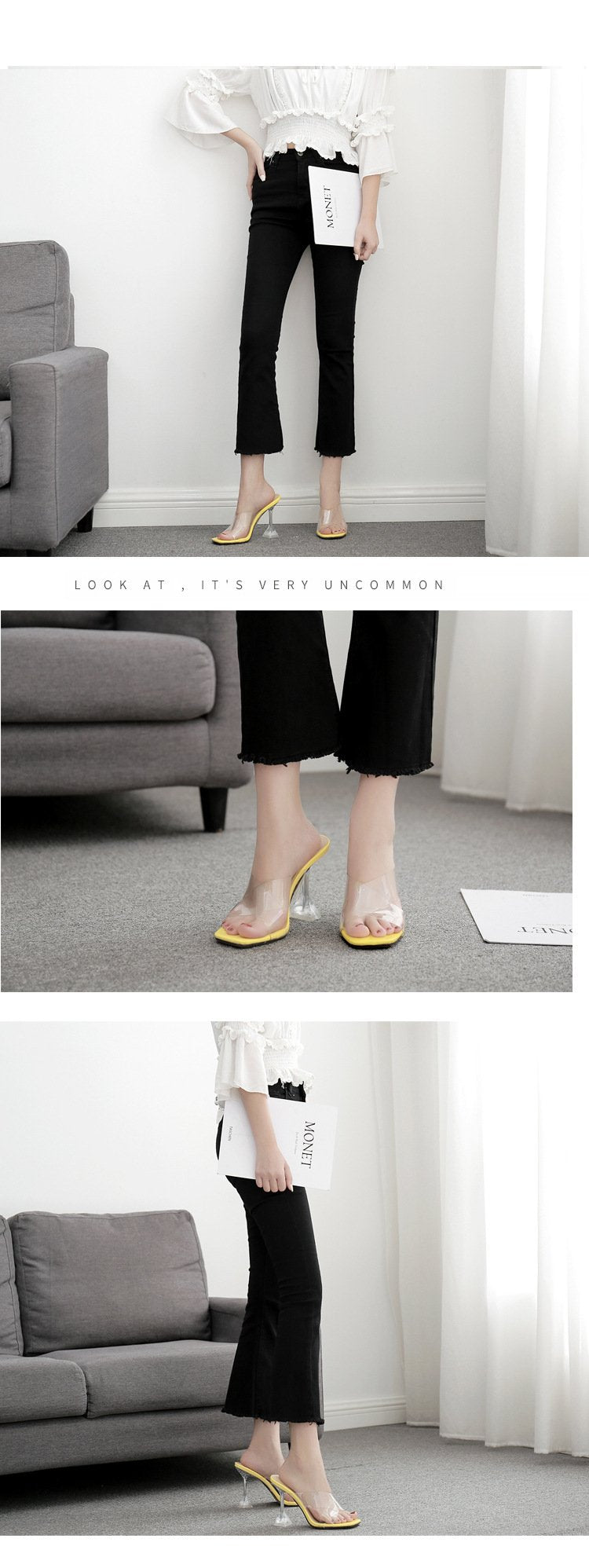 Elegant Stiletto Heel Fish Mouth Sandals