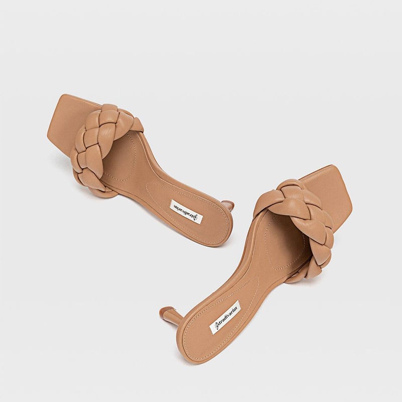 Square Open Toe High Heel Sandals