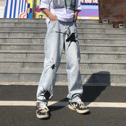 Fun Spider Print Statement Jeans