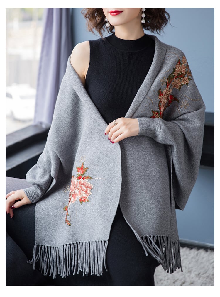 Embroidered Cape Luxury