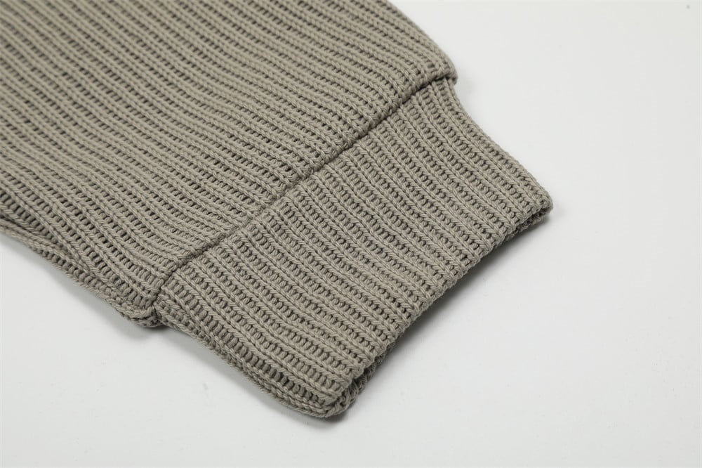 Creative Pattern Towel Embroidery Stand Collar Sweater