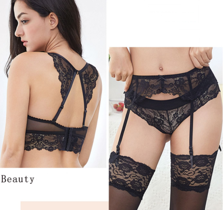 Sexy Beauty Back Lace Lingerie Set