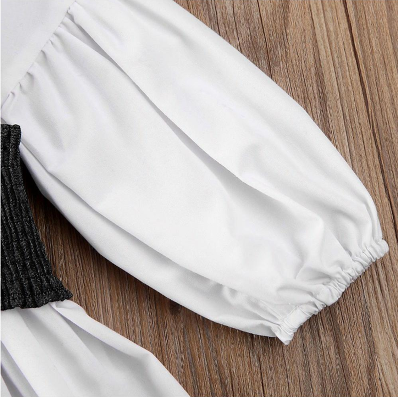 Kids Baby Girls White A-Line Shirt Dress