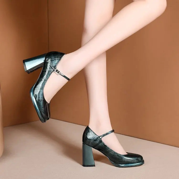 Cow Patent Leather High Heels