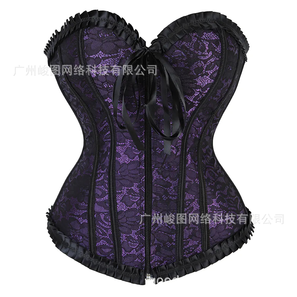 Off-Shoulder Corset Bodice with Lace Detailing