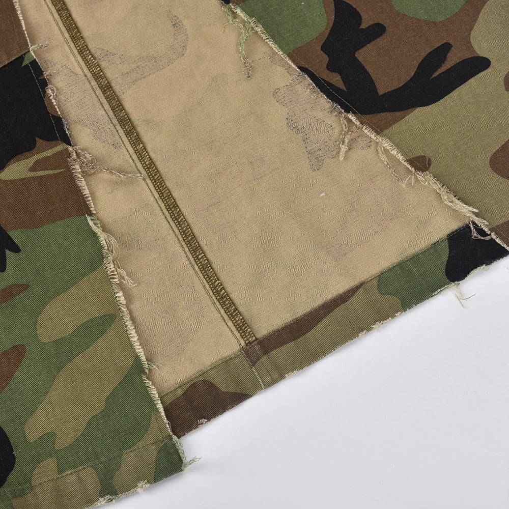 Camouflage Slit Long Skirt