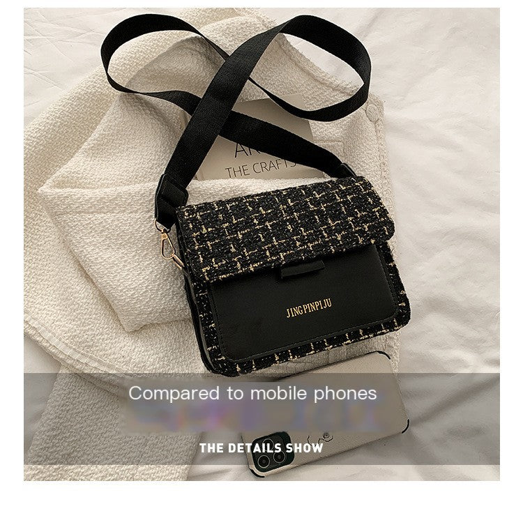 Chic Autumn Plaid Chain Crossbody Bag