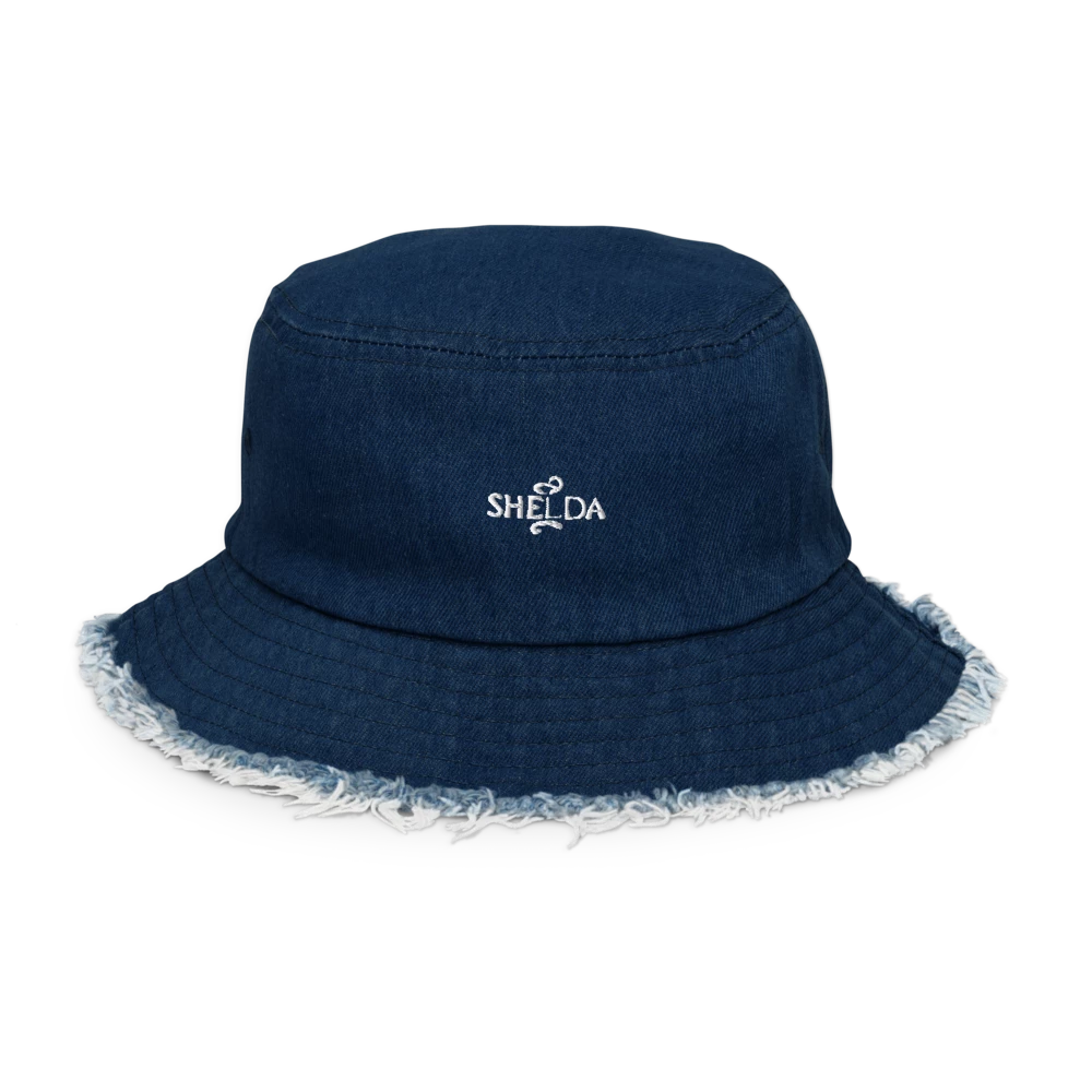 Distressed Denim Bucket Hat