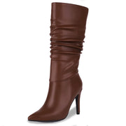 Slouch Elegance Knee‑High Boots