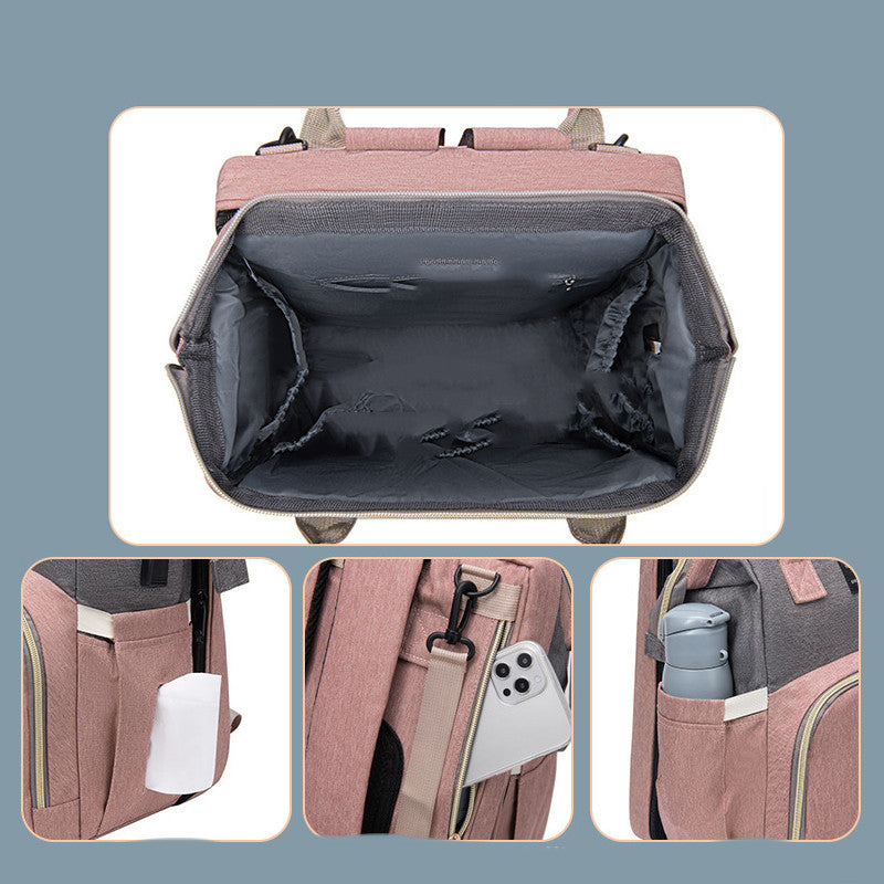 Multifunctional Folding Crib Large Capacity Baby Backpack