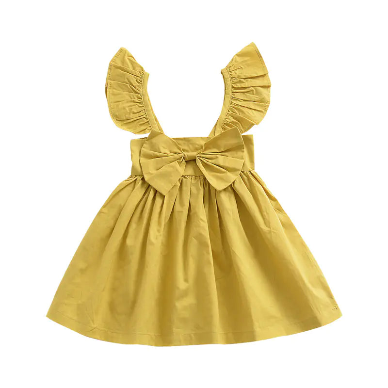 Fly Sleeve Bow Dress