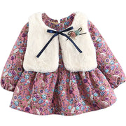 Girls' Floral Dress Set