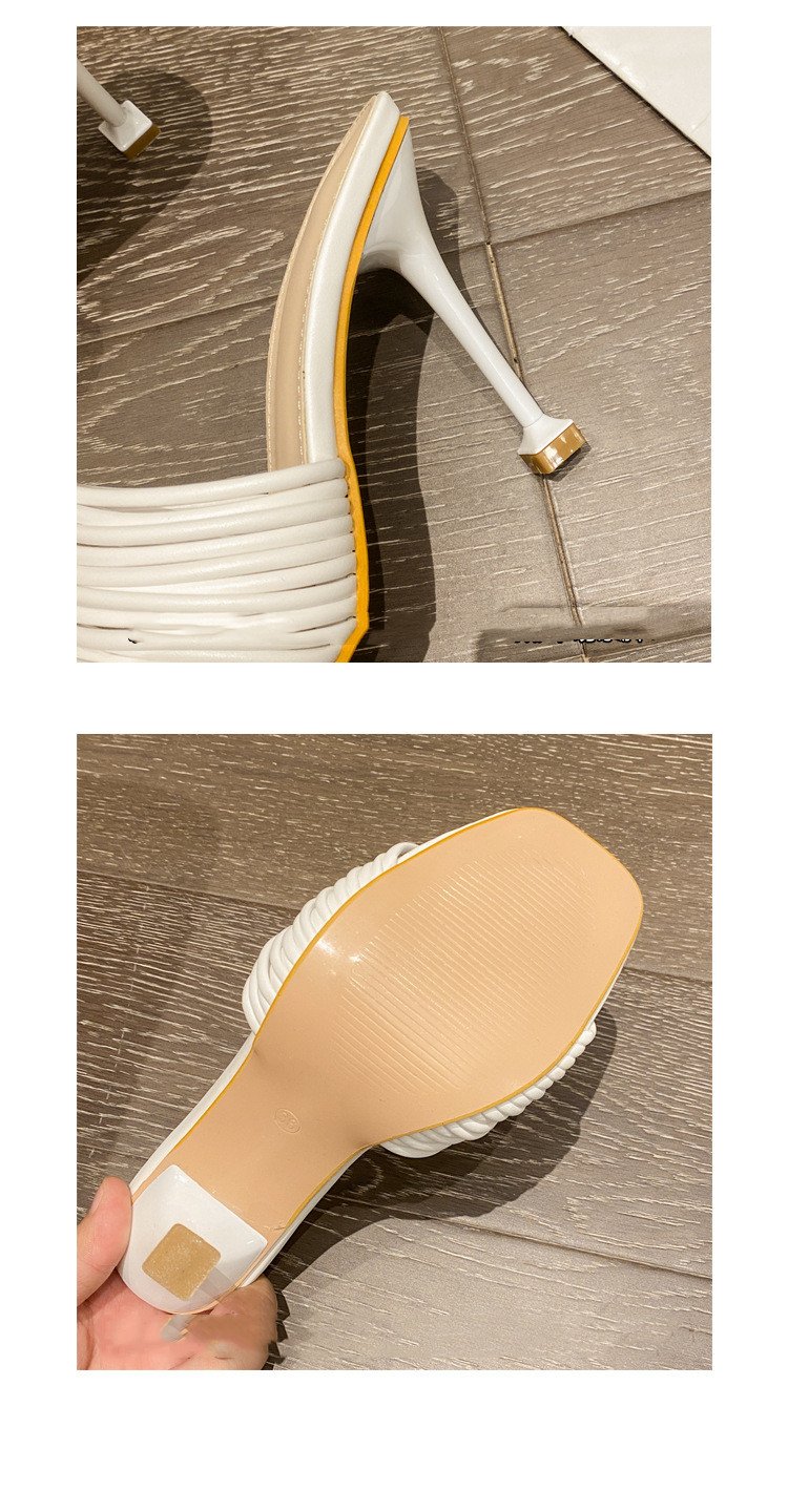 Thin Square Toe High Heels and Sandals