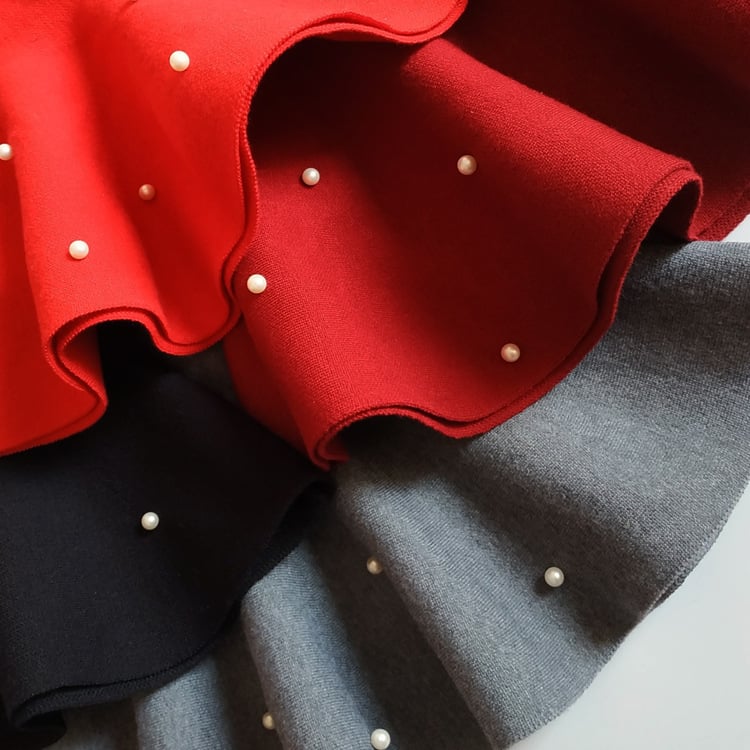 Beaded Knit Sweater Dress