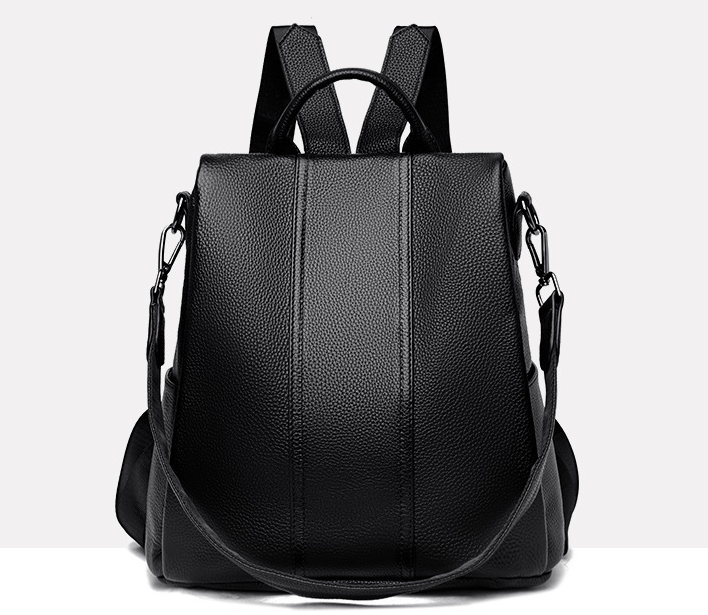 High-Capacity Anti-Theft Cowhide Backpack