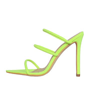 Summer Fluorescent Pointed Stiletto Sandals
