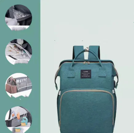 Multifunctional Folding Crib Large Capacity Baby Backpack