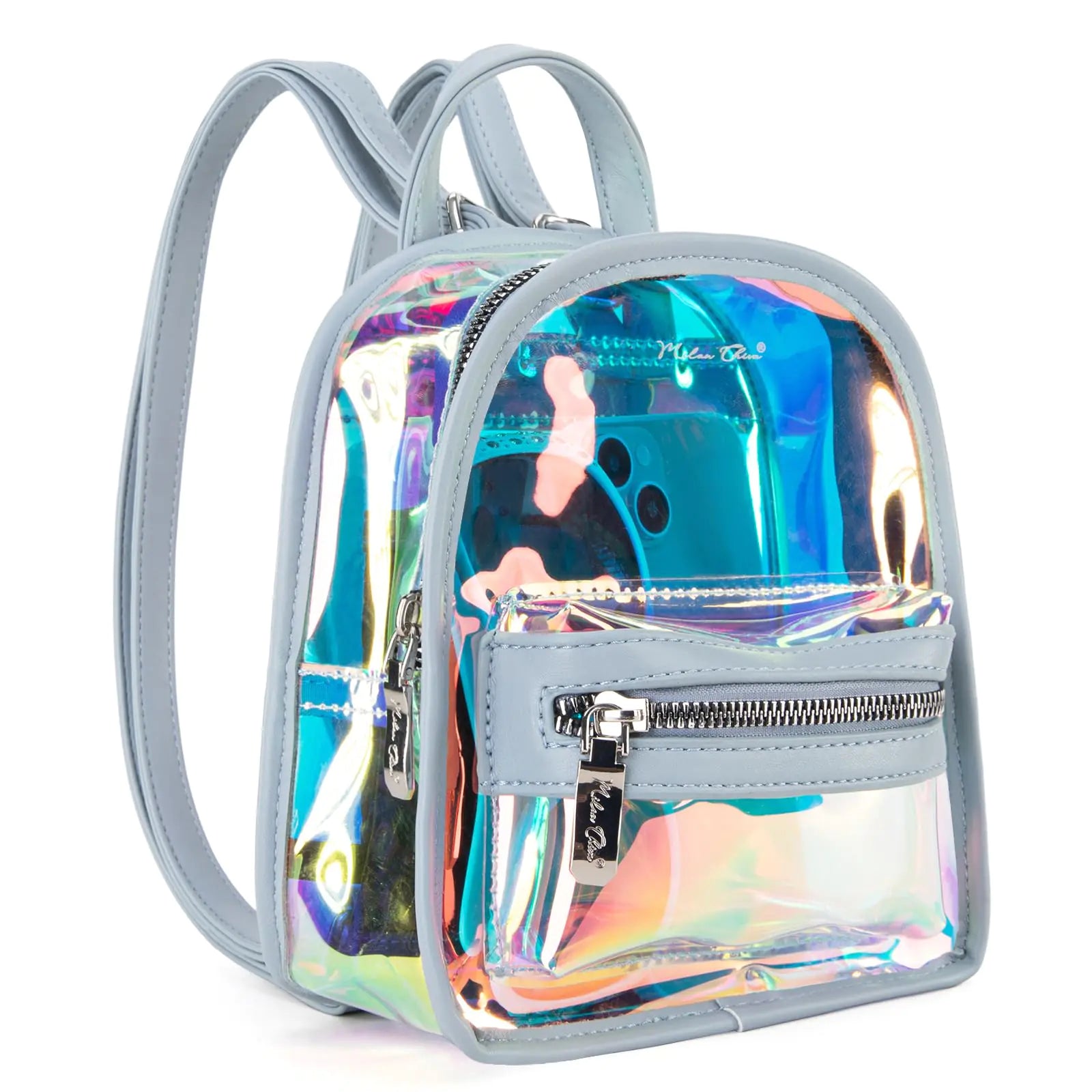 Holographic Clear Mini Backpack - Stadium Compliant