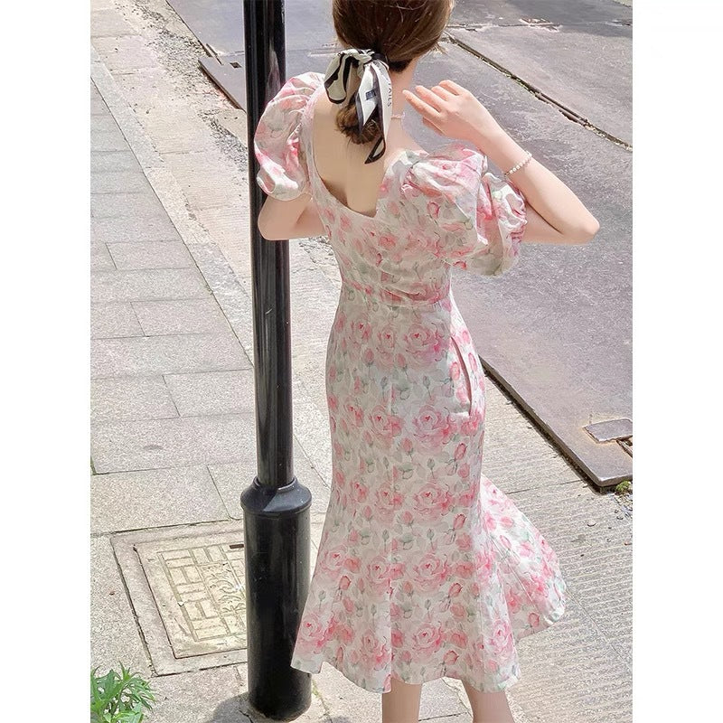 Bubble Sleeve Bloom Romance