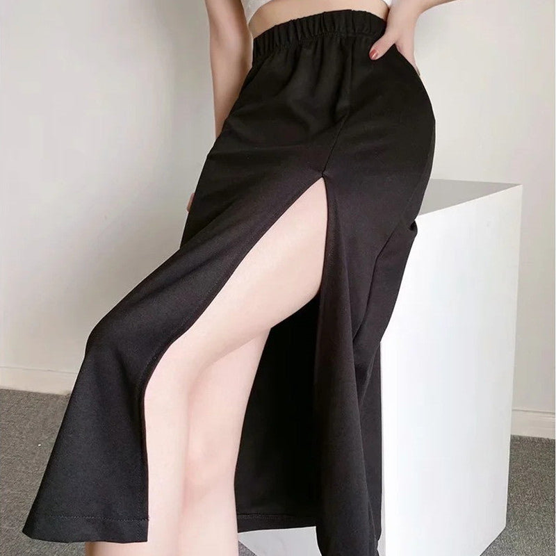 Slit Mid-Length Skirt