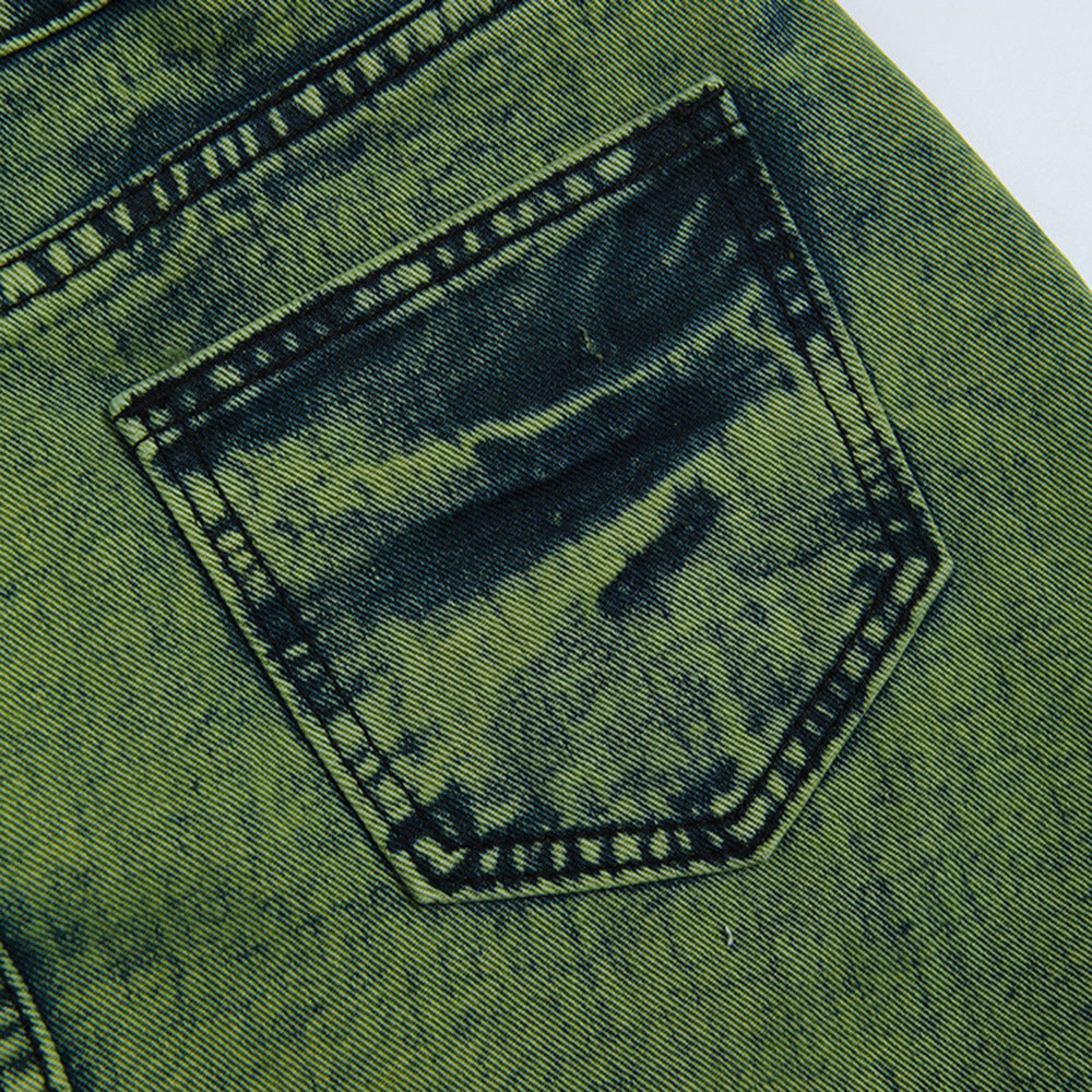 Women's Fashion Stitching Irregular Denim Skirt