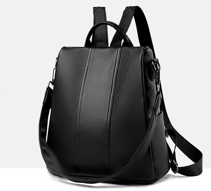 High-Capacity Anti-Theft Cowhide Backpack