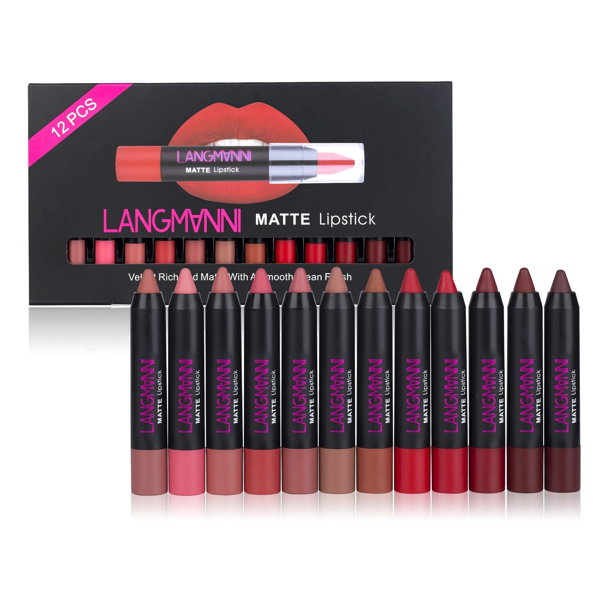 Matte Non-Stick Lipstick and Gloss Set