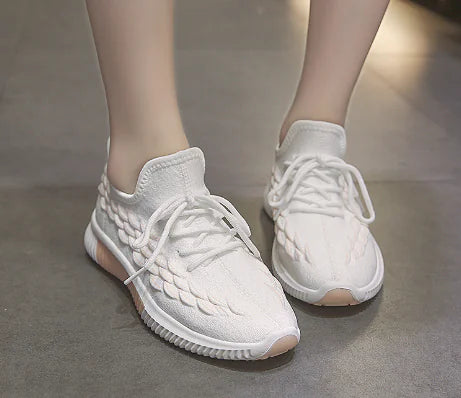 Men's Breathable Knit Sneakers - Trendy Casual Style