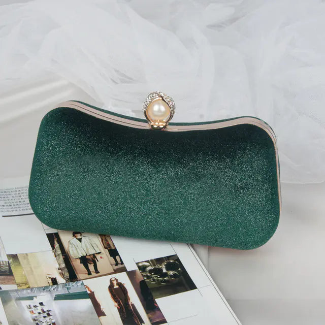 Verde Luxe Plush Contemporary Shoulder Bag