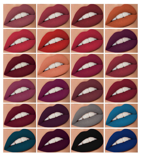 24-Color Matte Lip Gloss Set