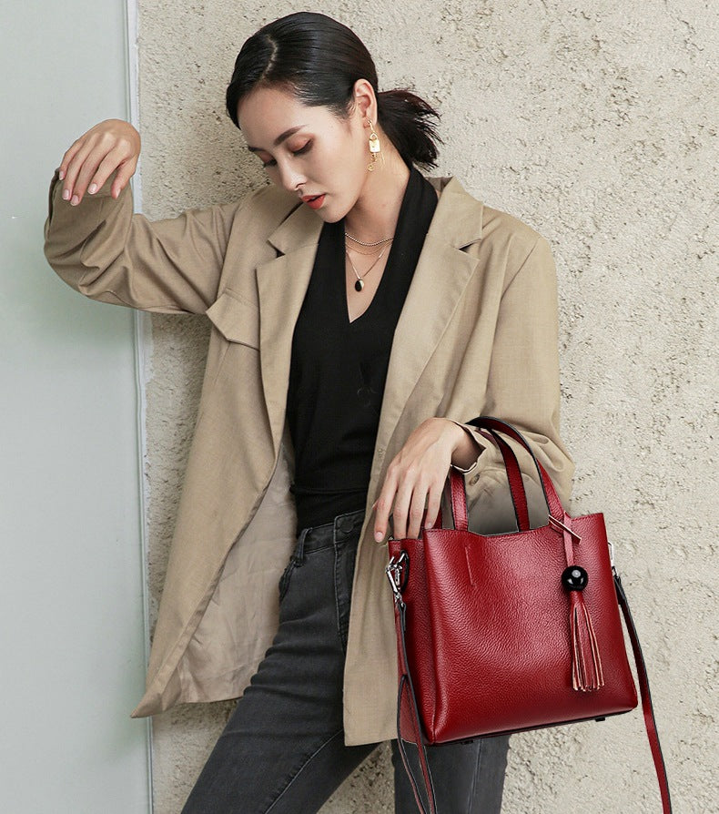 Genuine Leather Crossbody Shoulder Bag