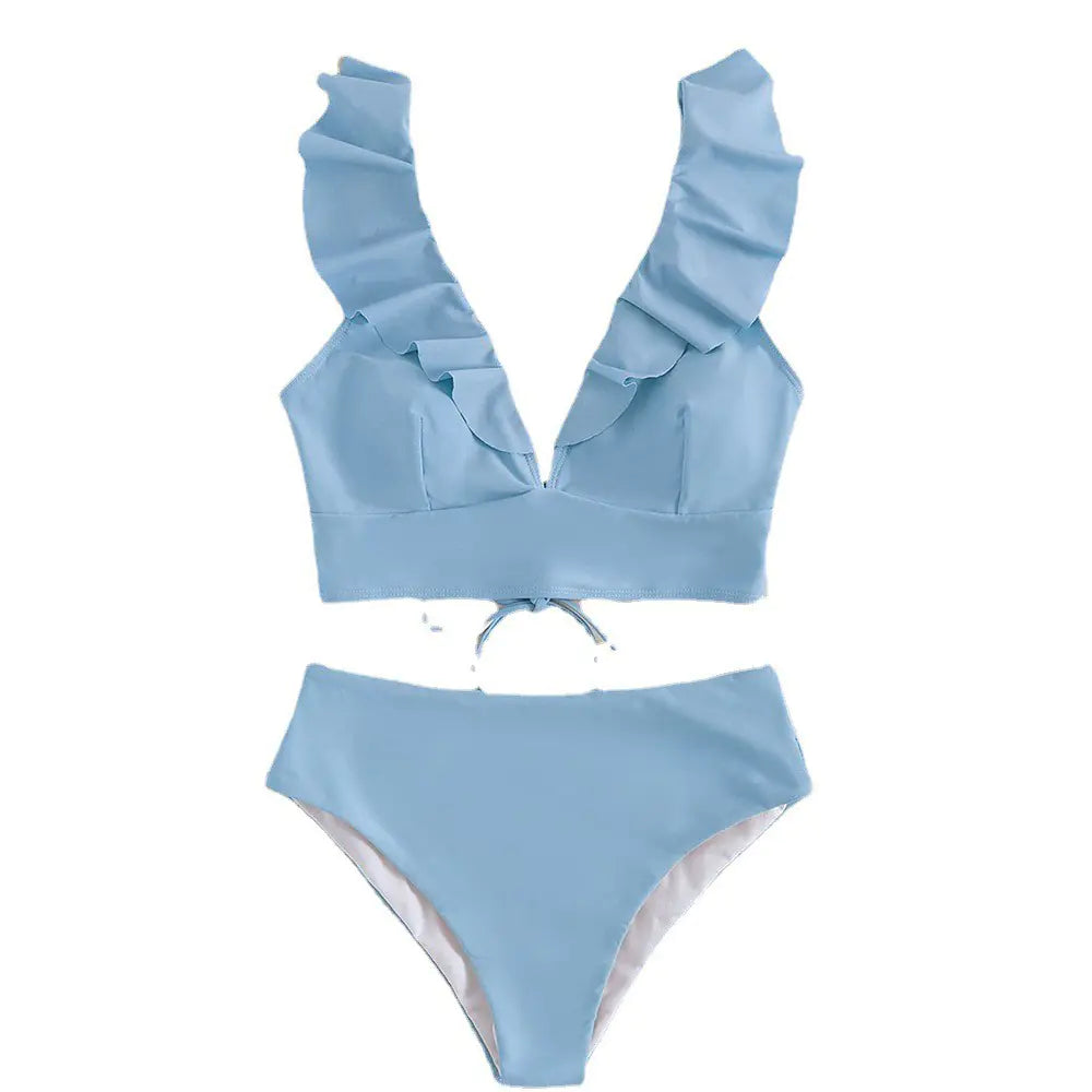 Fashion Ruffled Bikini Swimsuit Set