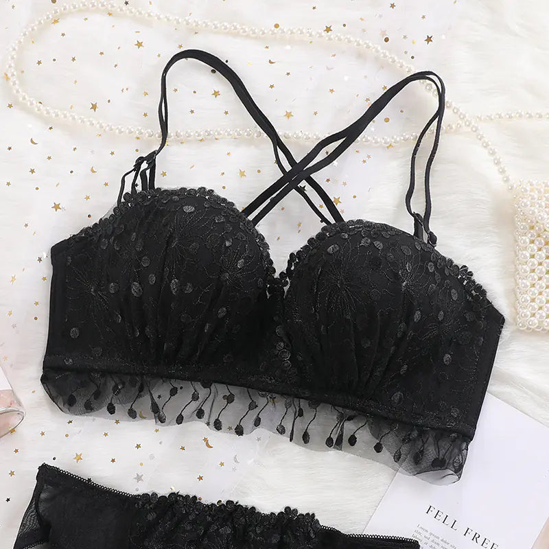 Lace Floral Cup Support Bra