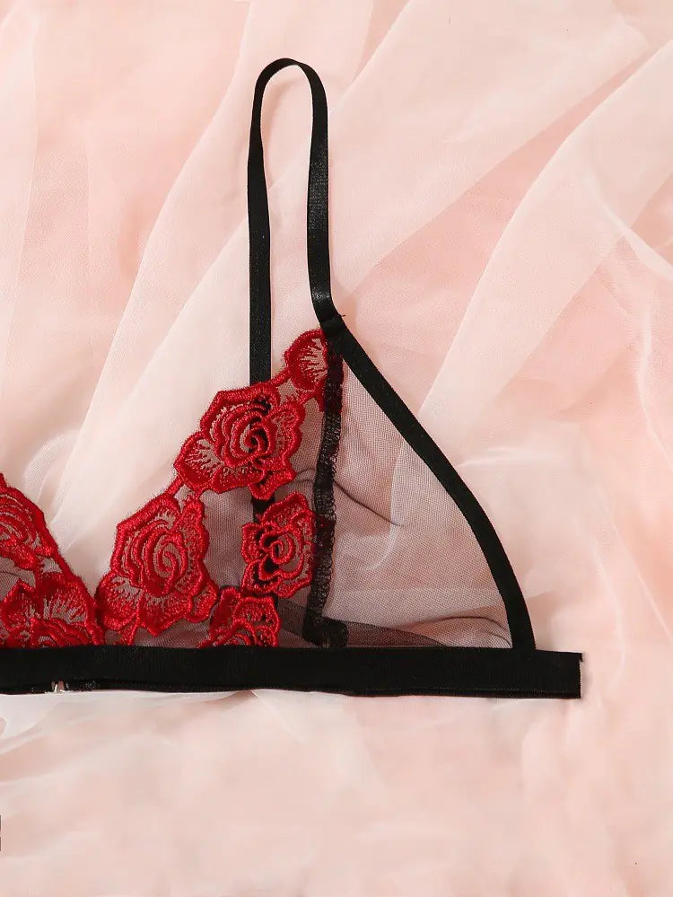 Crimson Noir Garter Set