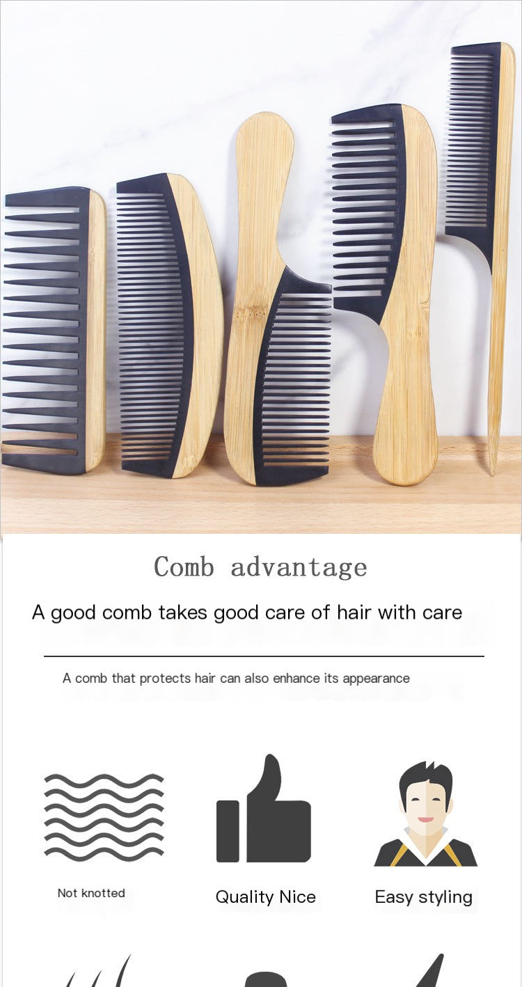 Natural Bamboo Hair Comb Collection