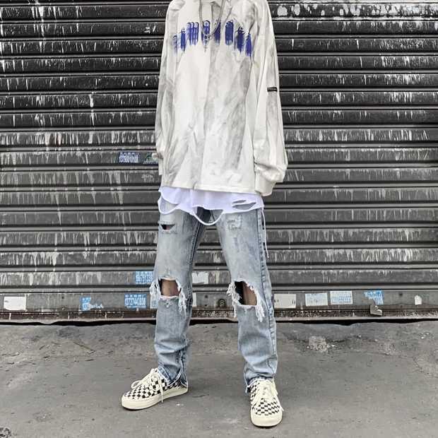 High Street Jeans with Holes