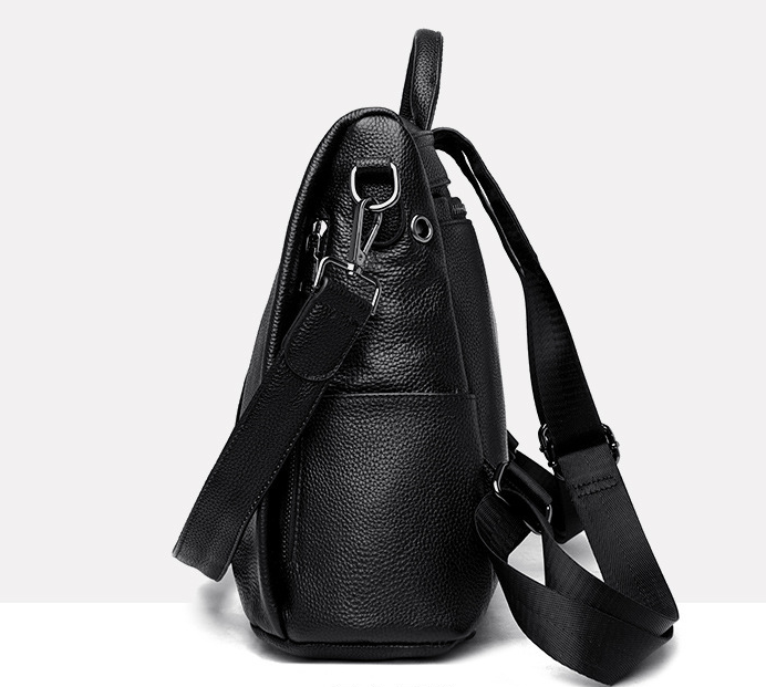 High-Capacity Anti-Theft Cowhide Backpack