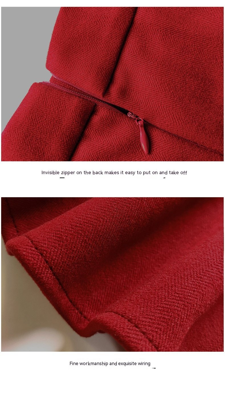 Wool Pleated Umbrella Skirt