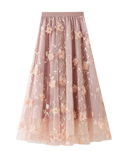 Embroidery Puffy Skirt