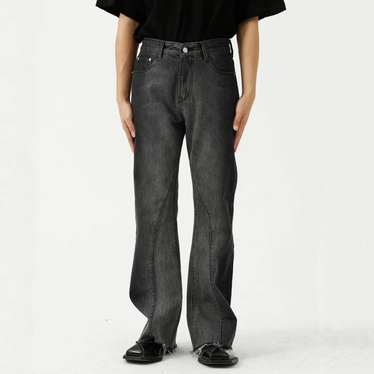 Men's Gradient Tie-Dye Micro Flare Jeans